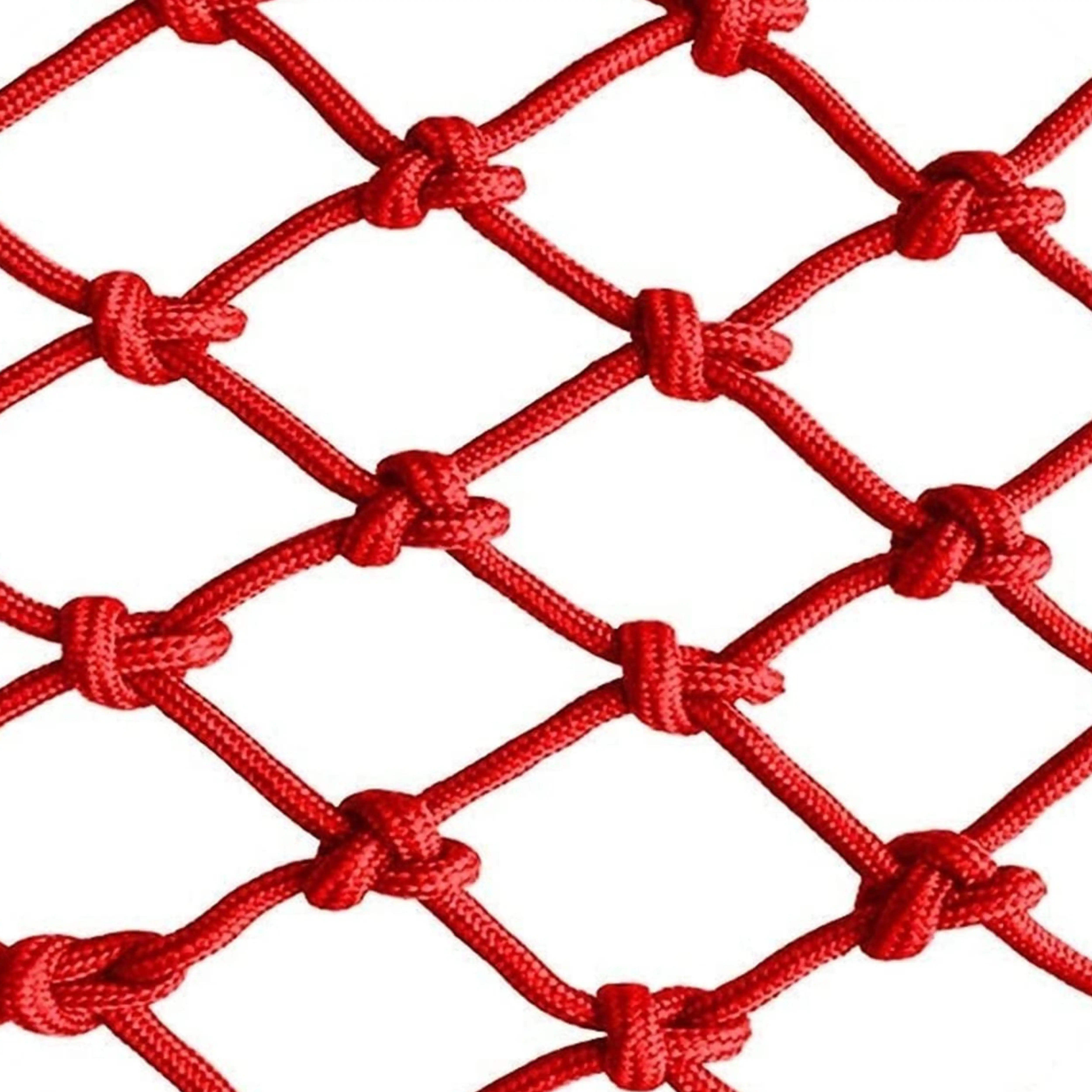 Red Malla Anticaida Cuadro de 10x10cm Sin Nudo Color Rojo