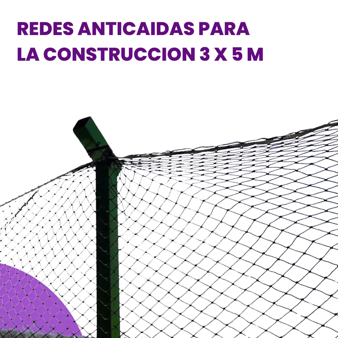 Trabajos de Redes anticaidas para la construccion 3 x 5 m